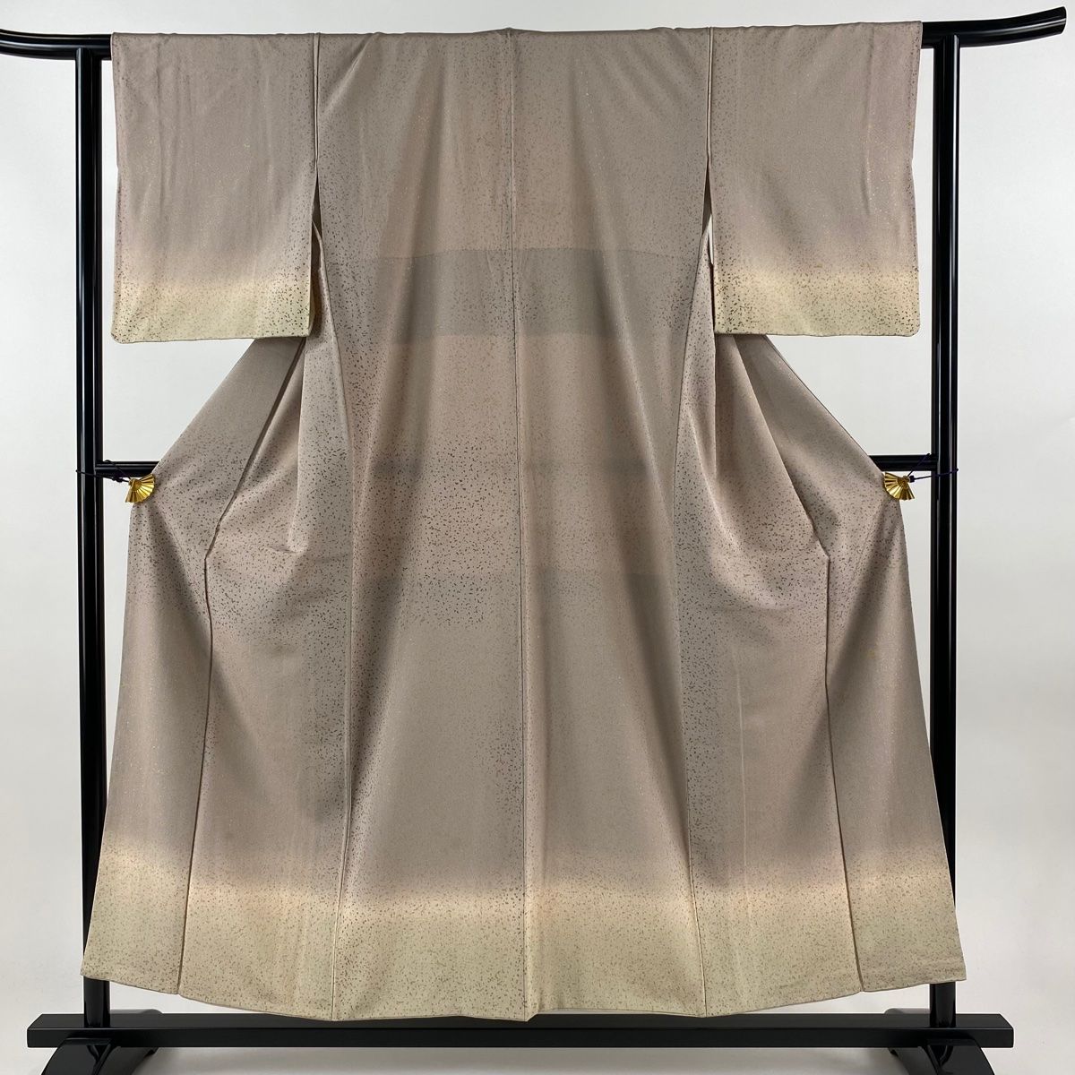 付下げ 身丈154cm 裄丈62cm S 袷 落款 幾何学 金彩 ぼかし 薄小豆 正絹  