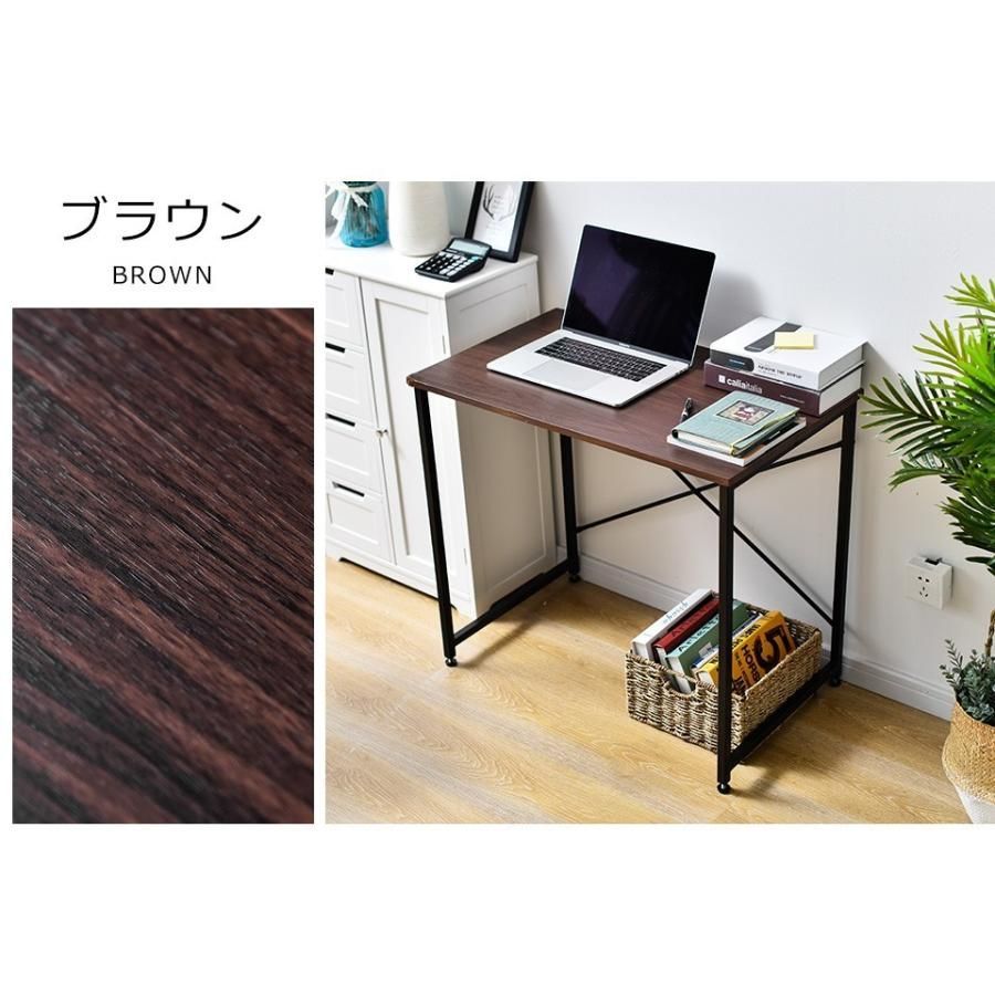 【2個セット】【ダークブラウン】パソコンデスク シンプル 極簡易デスク木製 机 2個セット】【ダークブラウン】パソコンデスク シンプル 極簡易デスク