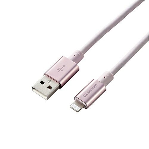5個セット エレコム Lightningケーブル|準高耐久|アルミコネクタ|2.0m|ピンク MPA-UALPS20PNX5