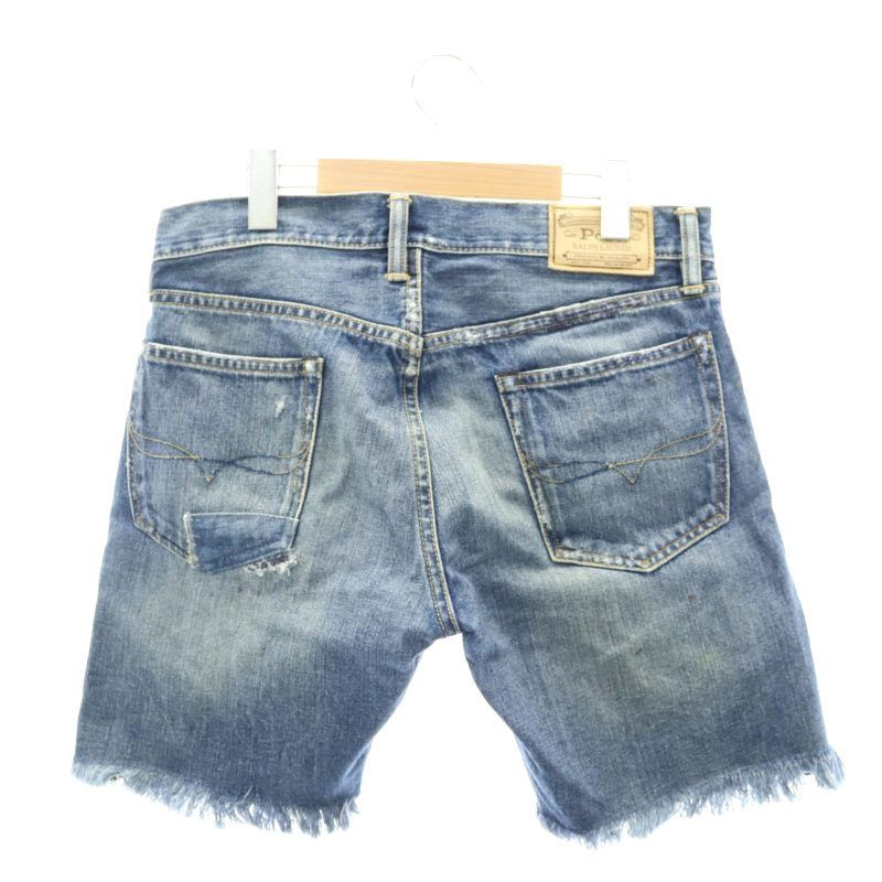 【POLO RALPH LAUREN】ダメージ加工 デニム ショートパンツ ポロ ラルフローレン POLO RALPH LAUREN ダメージ加工クラッシュ