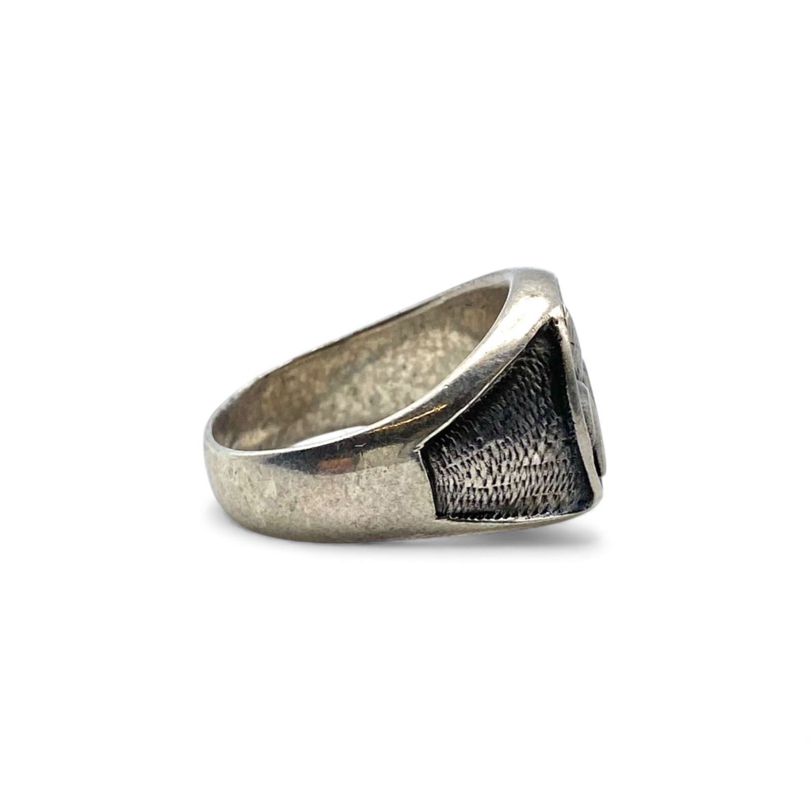 静かな威厳】フルール・ド・リス Silver 925 刻印 80s Vintage Ring 