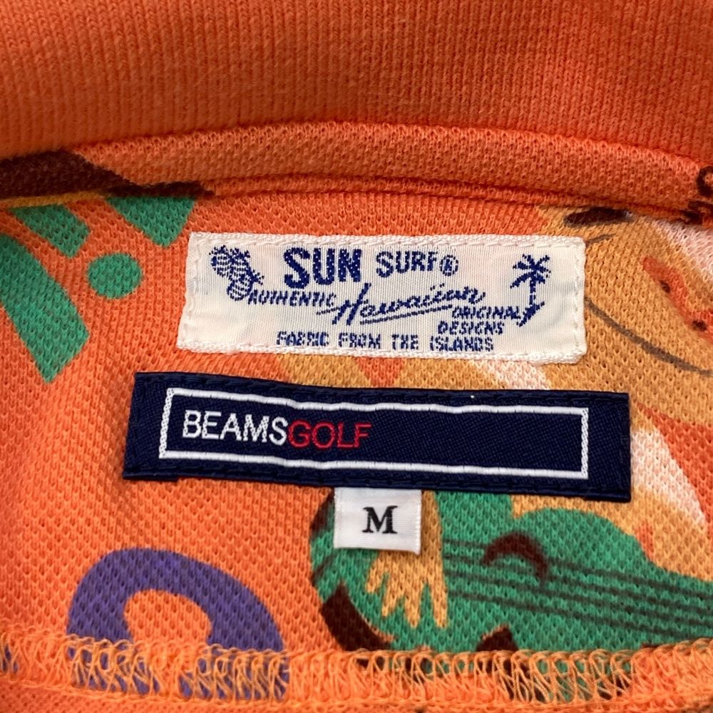 BEAMS GOLFポロシャツMサイズORANGE LABEL ビームスゴルフ オレンジ