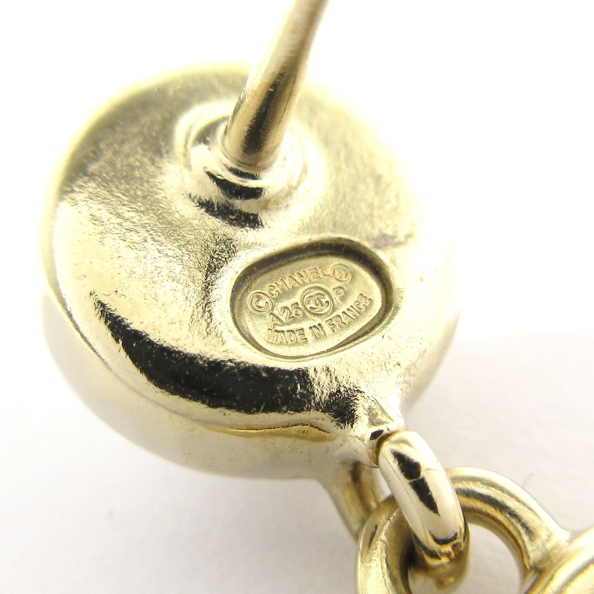 CHANEL シャネル ピアス ココマーク ゴールド×黒×アイボリー KIN-KAAI_COM