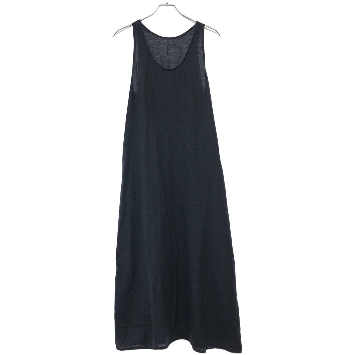 COMOLI コモリ 22SS ウールシルクノースリーブワンピース V01-02025 ネイビー F