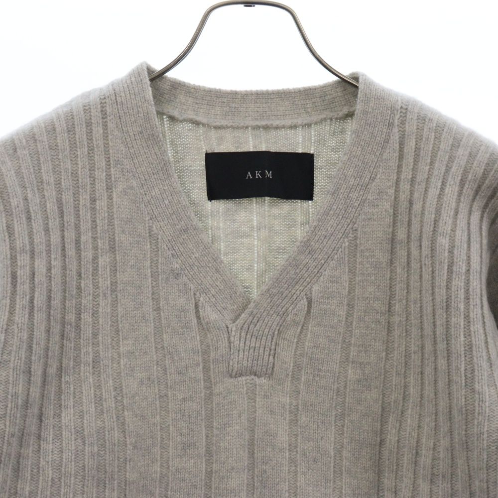 AKM (エーケーエム) K179 WOL030 LAMBS WOOL GRADATION V-NECK ウール 