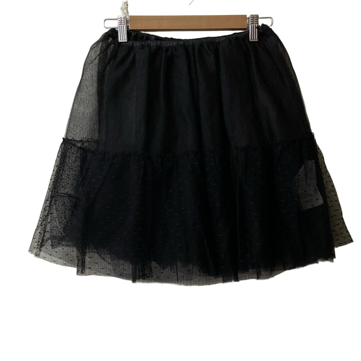 黒×ダークグレー ひざ丈