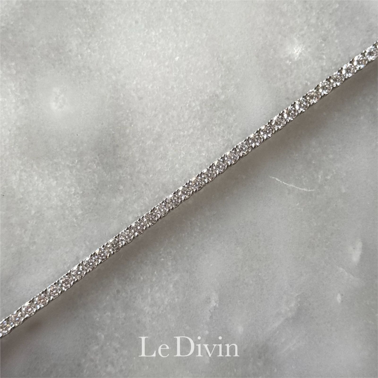 2mm人工ダイヤモンド テニスブレスレットS925プラチナ加工 金アレ対応 2mm／16cm 人工ダイヤモンド テニスブレスレットS925プラチナ
