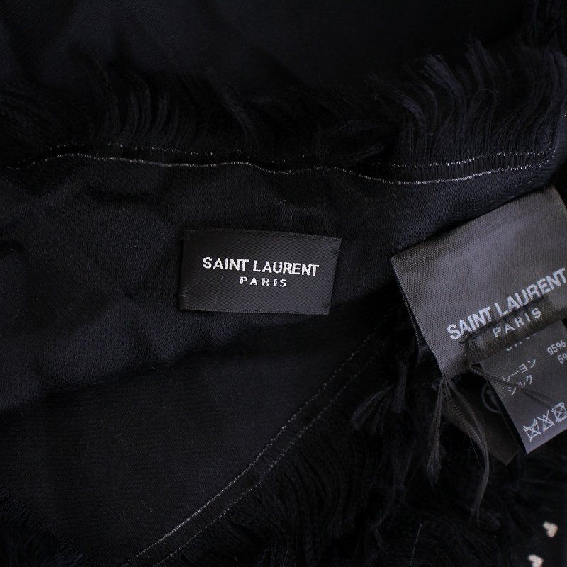 サンローラン パリ SAINT LAURENT PARIS ストール フリンジ