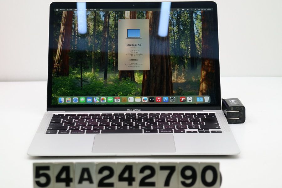 Apple MacBook Air M1 A2337 2020 シルバー Apple M1 3.2GHz/16GB/512GB(SSD)/13.3W/WQXGA(2560x1600)/macOS Sequoia 【54A242790】