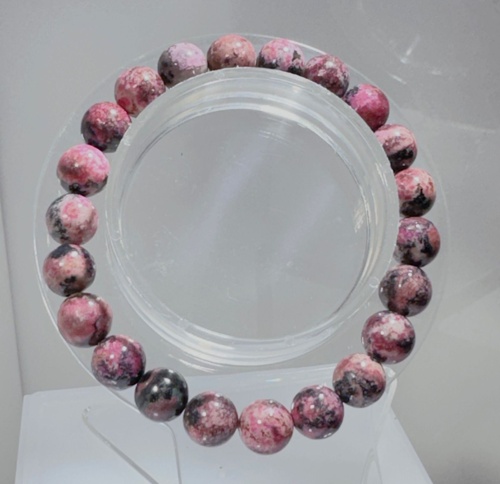 ピンクスギライトブレスレット杉石ブレスレットNO25-2376鑑別付き NEXPOTALLINN_EU