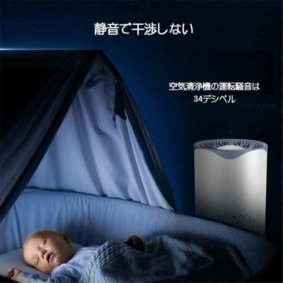 空気清浄機　スタイリッシュ　卓上 小型 オゾンフリー 花粉 ほこり タバコ 脱臭 空気清浄機 花粉対策 脱臭機 たばこ用 除菌 タバコ清浄機 卓上