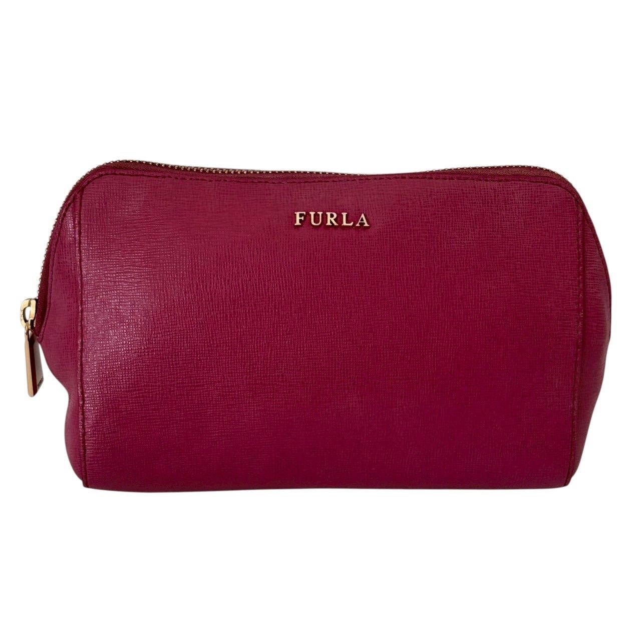 FURLA フルラ ポーチ ピンク 化粧ポーチ 小物入れ レザー コスメ 