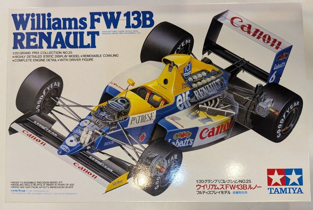 タミヤ　1/20 ウィリアムズ FW-13B ルノー スタジオ27 デカール2種 タミヤ 1/20グランプリコレクションNo.25 ウィリアムズFW-13B