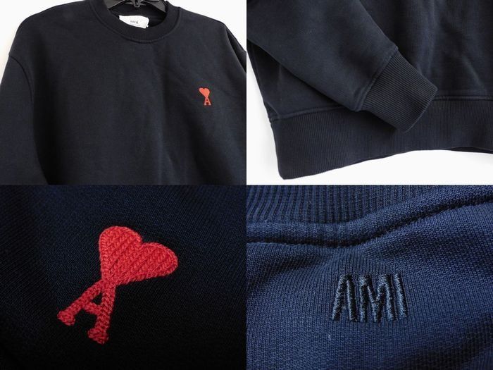 12 美品 AMI PARIS アミ パリス トレーナー スウェットシャツ ブラック 黒 BFUSW001.730 レディース■ サイズXS □7E AMI Alexandre Mattiussi ami paris アミ パリス スウェット