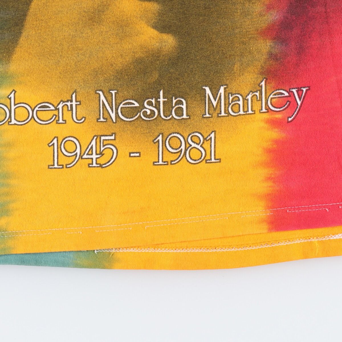 古着 90年代 WILD OATS BOB MARLEY ボブマーリー 大判プリント 両面プリント ラップTシャツ ラップT USA製  メンズXL/evb002340
