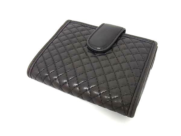 BALLY 二つ折り財布　ブラック　キルティング BALLY バリー レザー キルティング 二つ折り 財布 ウォレット