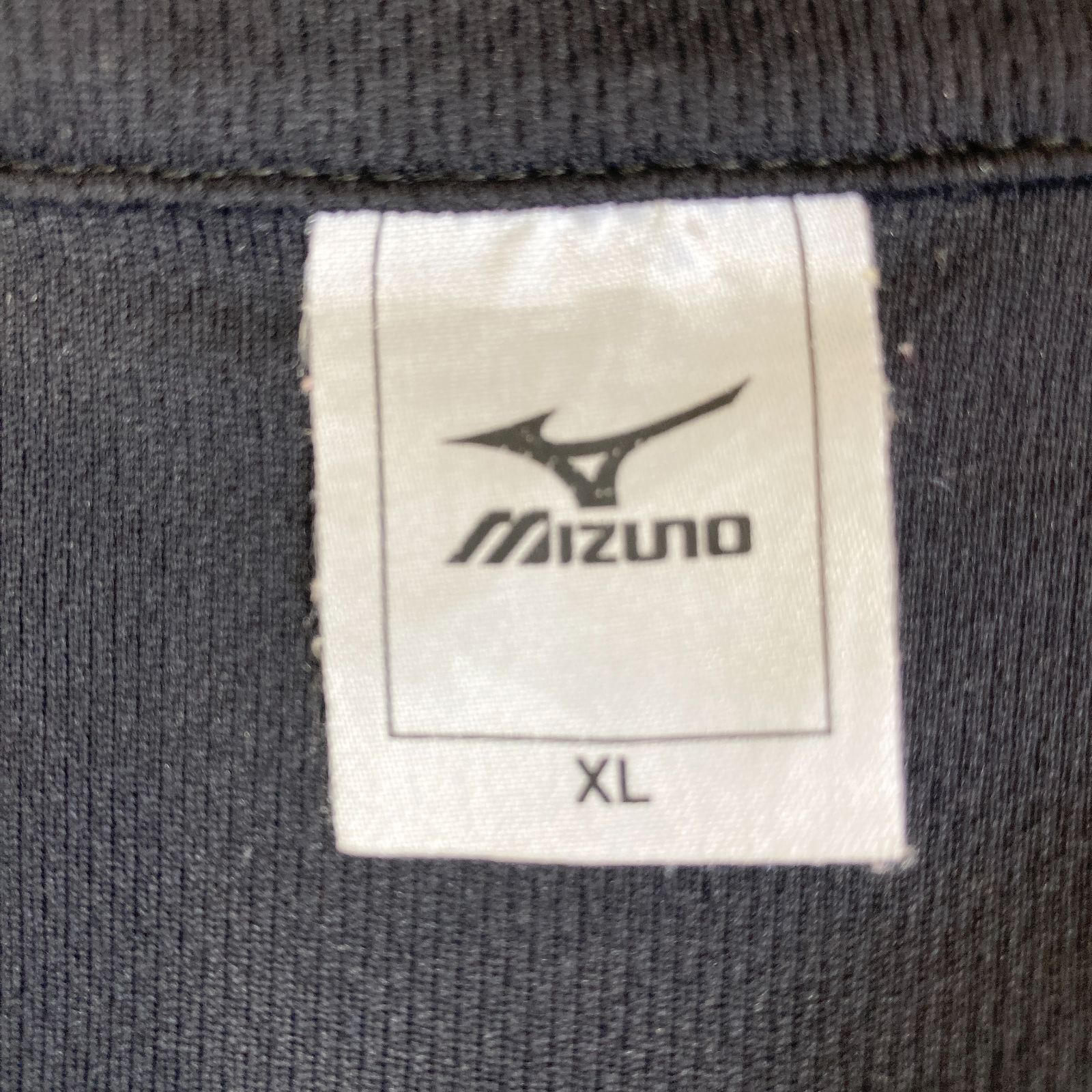 6764 ★ メンズ トップス ポロシャツ MIZUNO スポーツ FANTAST バレーボール XL 紺色 ピンク USED 古着