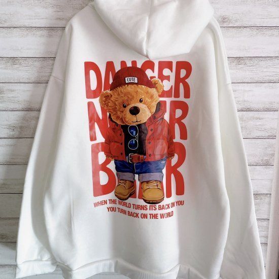 無地・新色登場！ Bigbear メンズ パーカー くま バックプリント