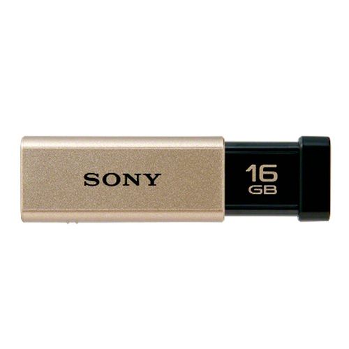 【新品・2営業日で発送】SONY ソニー USB3.0対応 ノックスライド式高速USBメモリー 16GB キャップレス ゴールド(USM16GT N)