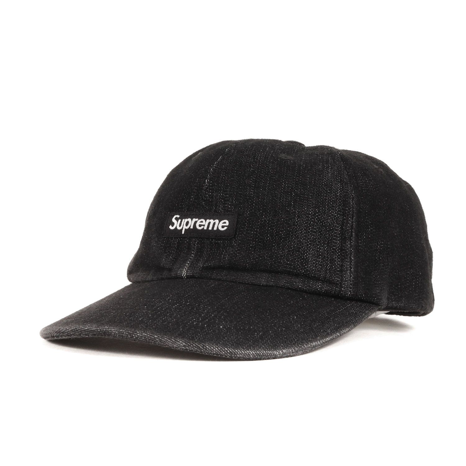 美品 Supreme シュプリーム キャップ サイズ:FREE 24SS コーデュラ デニム スモールボックスロゴ 6パネルキャップ Cordura Denim Small Box 6-Panel ブラック 黒 帽子【メンズ】