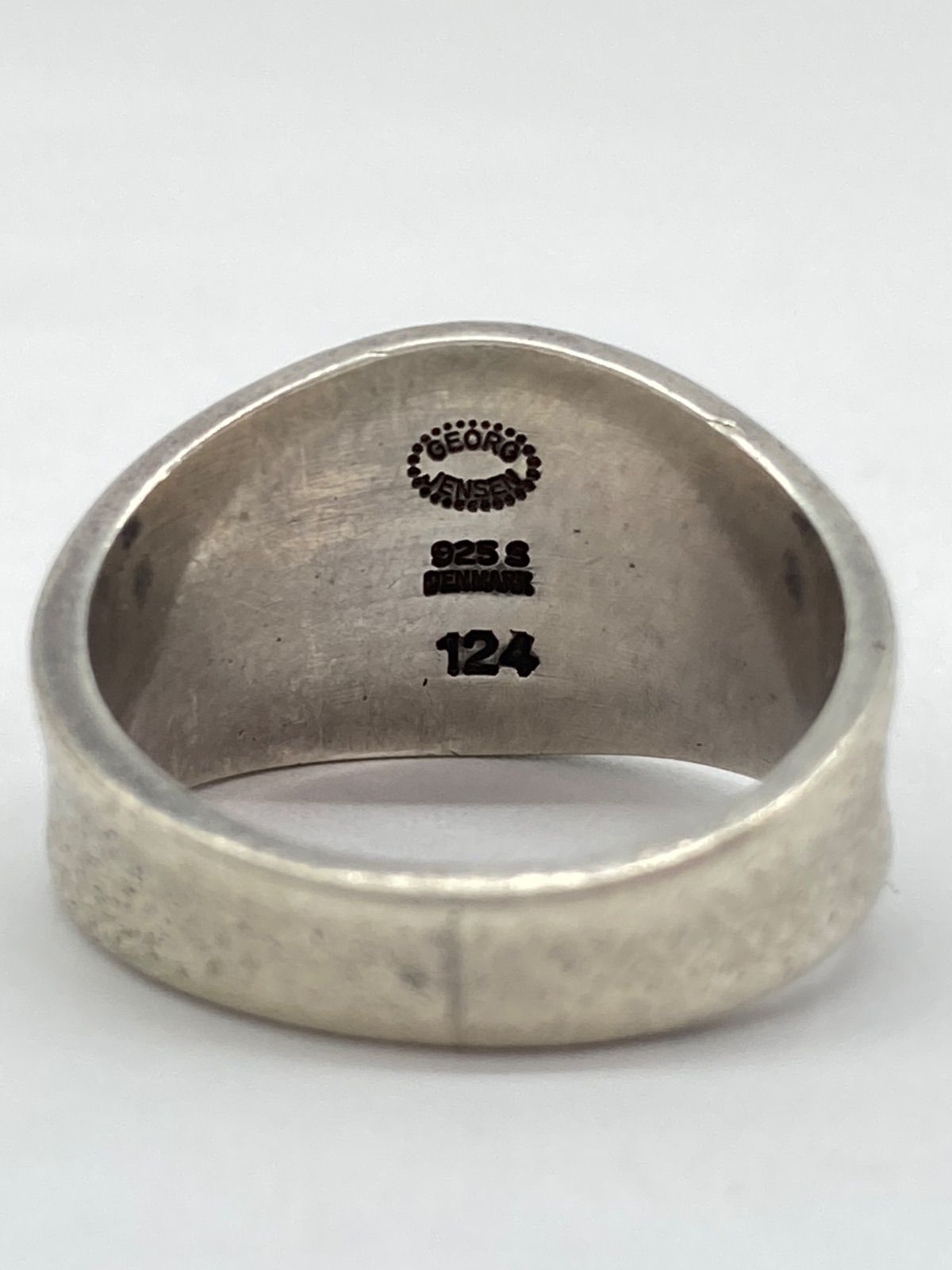 美品 リング 14号 ♯124 ジョージジェンセン/  14号【Georg Jensen/ジョージジェンセン】 スモーキークォーツ