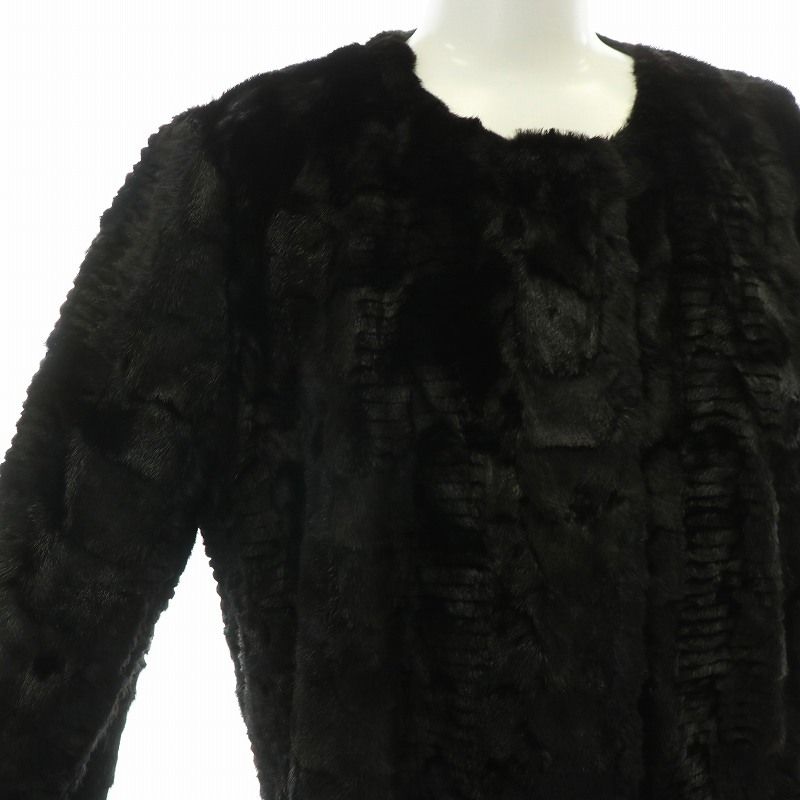 MaxMara 黒 ファーコート M マックスマーラステュディオ Max Mara  