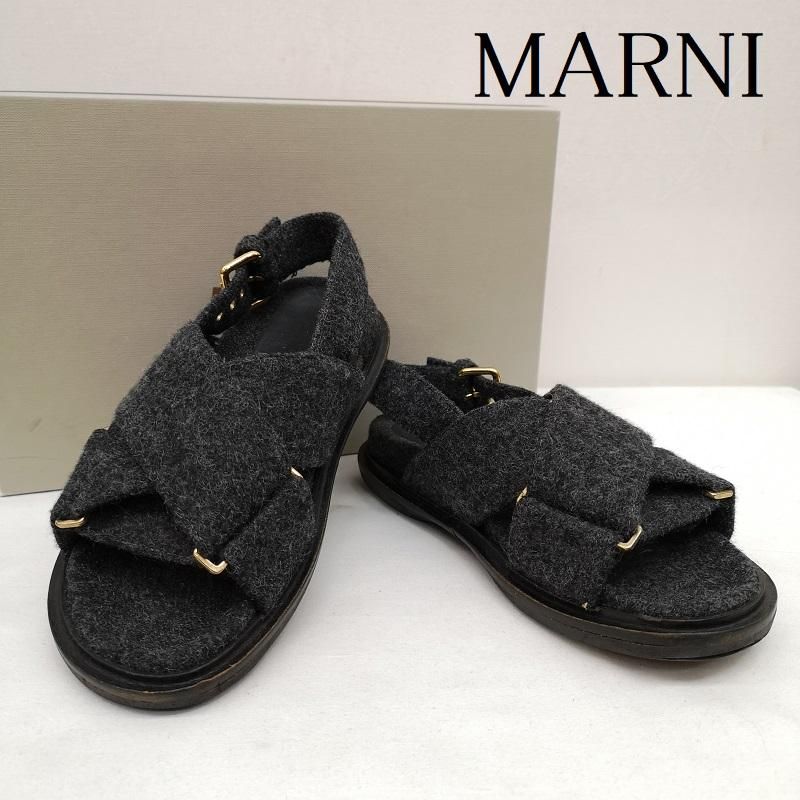MARNI マルニ サンダル フスベット フェルト サンダル 36