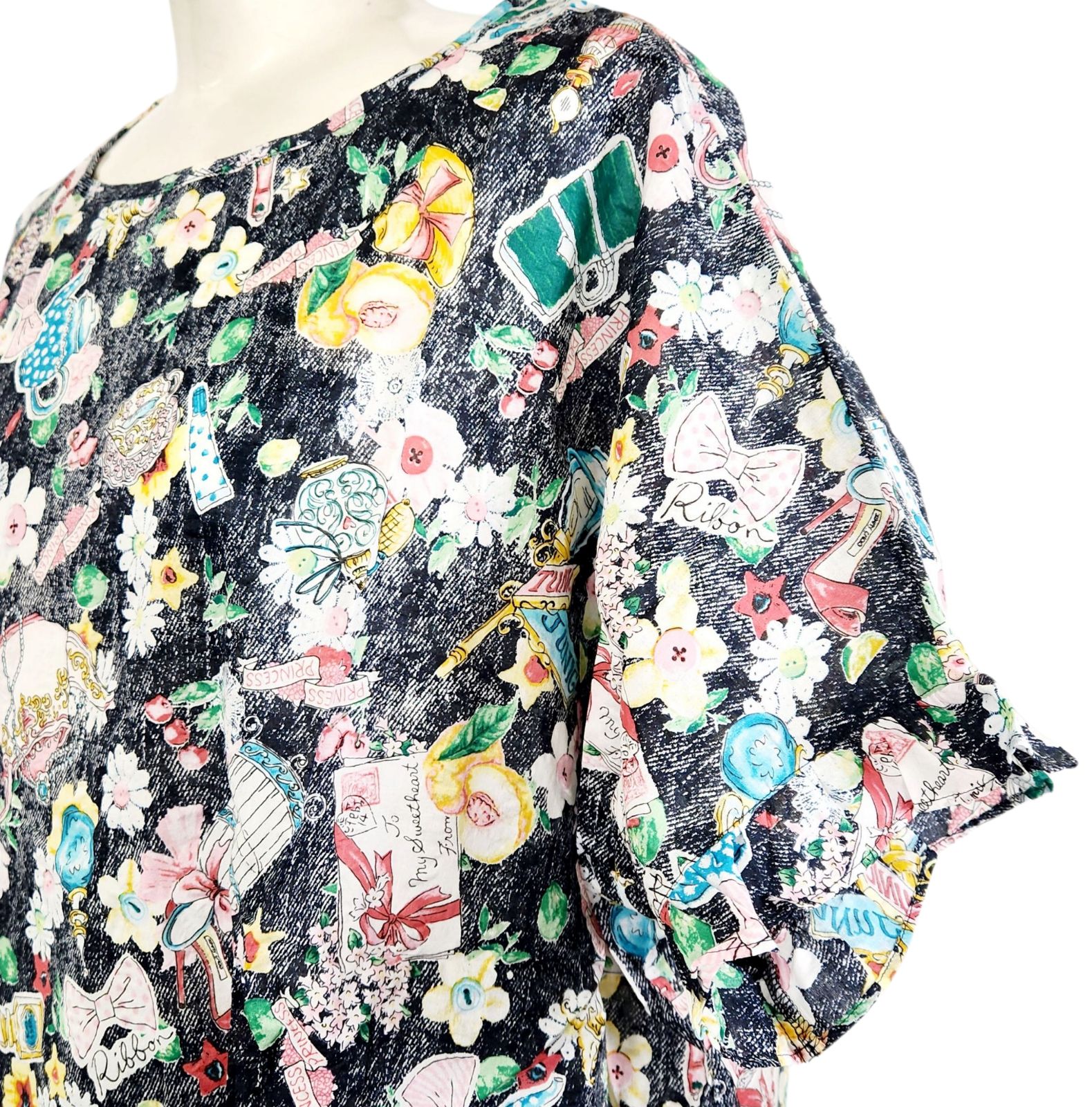 TUNIC 鴨居羊子 花柄 綿 ルームウェア ナイトウェア 日本製 チュニック チュニック 20％OFF TUNIC 鴨居羊子 長袖全開パジャマ ローンサッカー