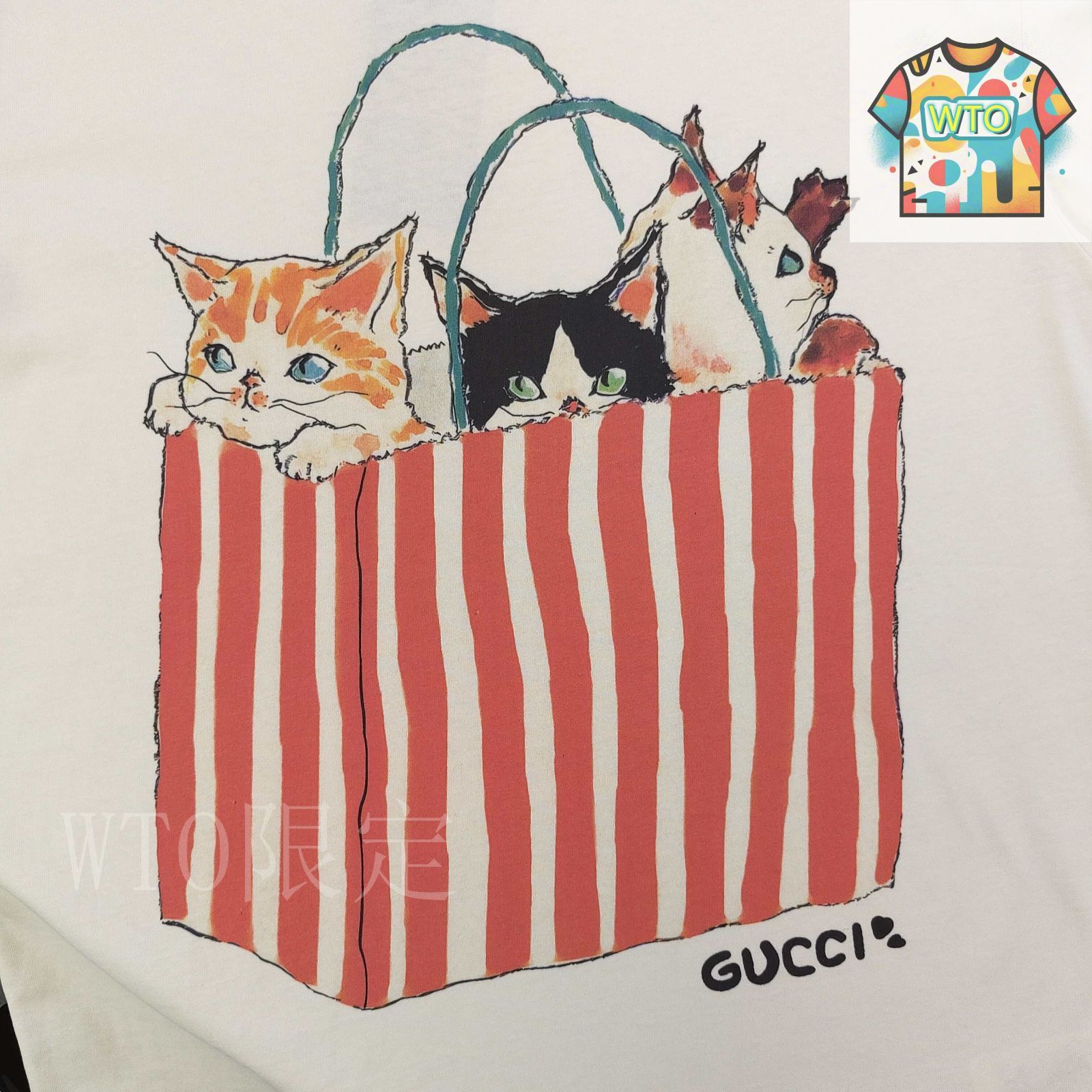 今日特価】GUCCI 2025 トートバッグ猫柄ロゴ T-3 - メルカリ