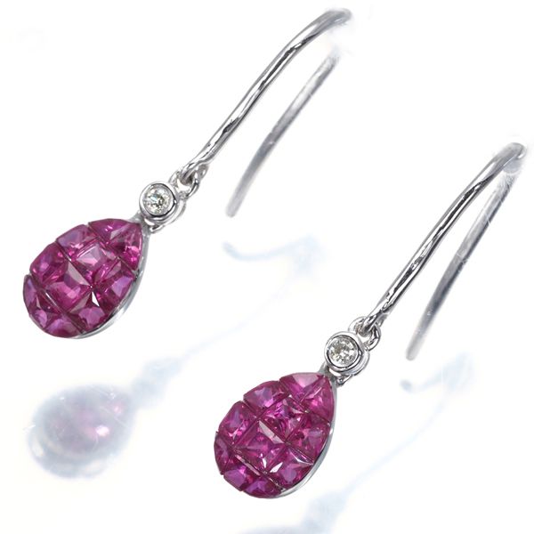 ルビー 0.50ct/0.50ct ダイヤ ダイヤモンド ミステリーセッティング  