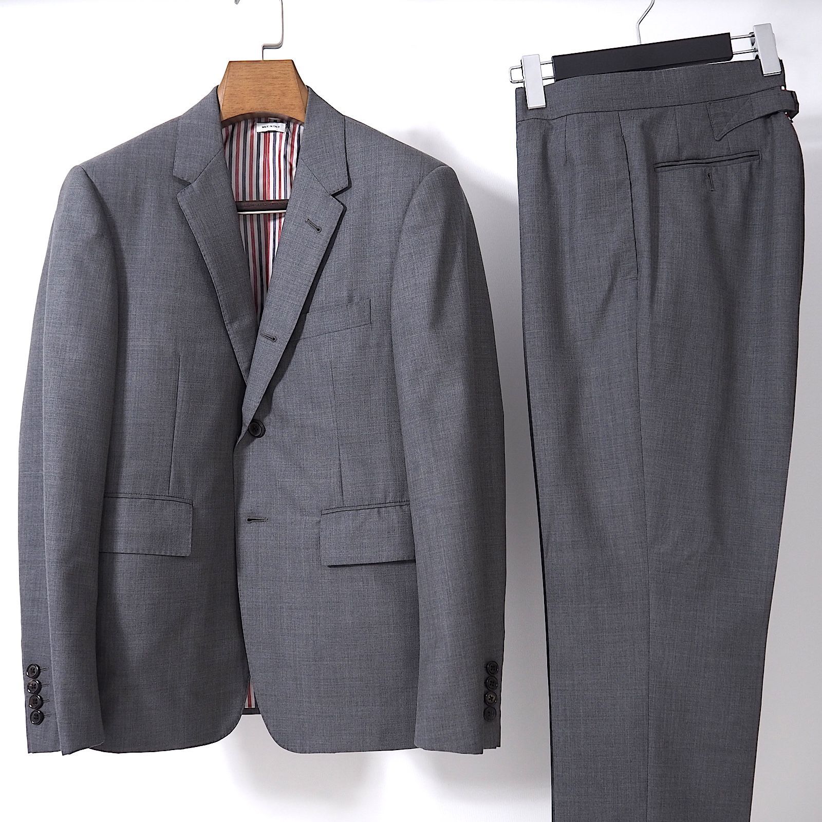 希少)THOM BROWNE グレー スーツ セットアップ　サイズ0 希少)THOM BROWNE グレー スーツ セットアップ サイズ0 希少45万
