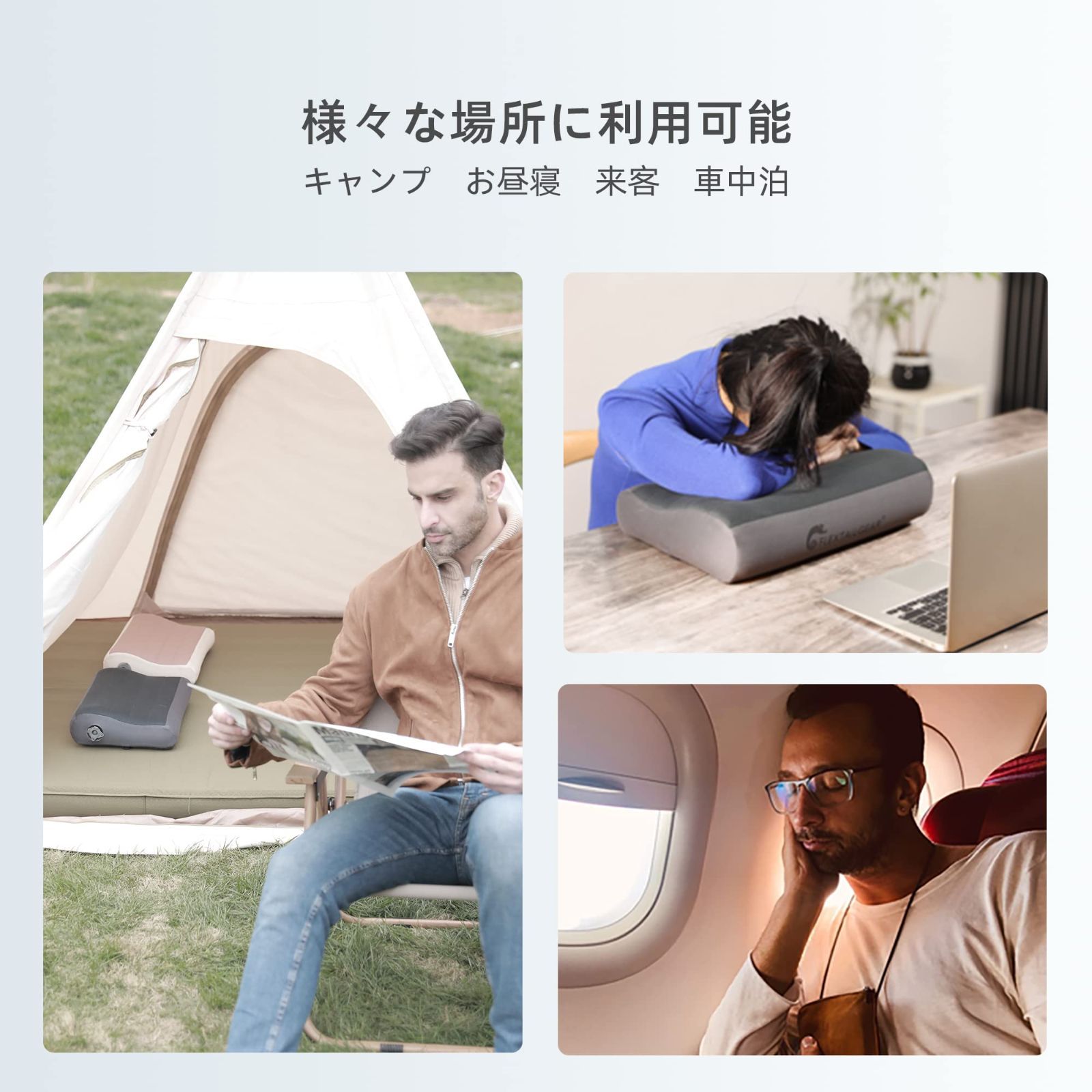 色: グレー】FLEXTAILGEAR エアーピロー キャンプ枕 持ち運び便利 オシャレ✾shop✾ メルカリ
