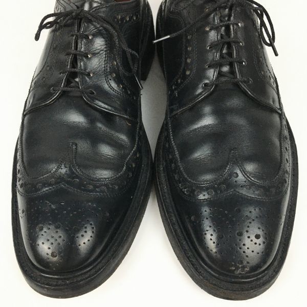 試着交換OK！FLORSHEIM/フローシャイム/インペリアル ロングウイングチップ ケンムール〈黒/BLACK/ブラック〉size9.5D/27.0-27.5  ビンテージ/Vintage/菅NO.WZD-190 #BUZZBERG - メルカリ