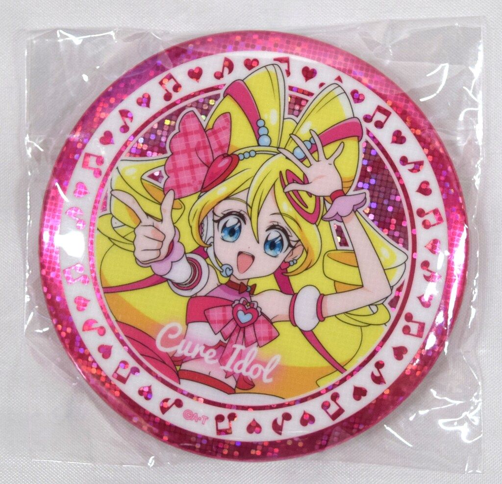 フルタ キミとアイドルプリキュア bigホログラム缶バッジ 周邊】 フルタ製菓 プリキュアBIGホログラム缶バッジ
