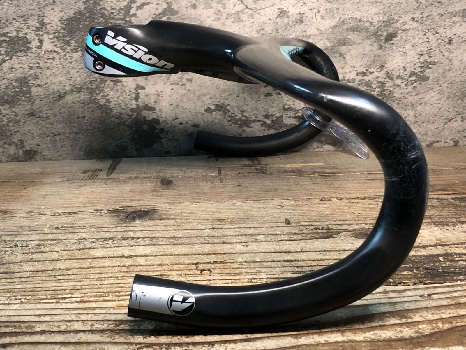 JM098 FSA ヴィジョン Vision METRON 5D Bianchi カーボン ドロップハンドル 420mm 120mm ブラケット固定傷損傷大のためジャンク