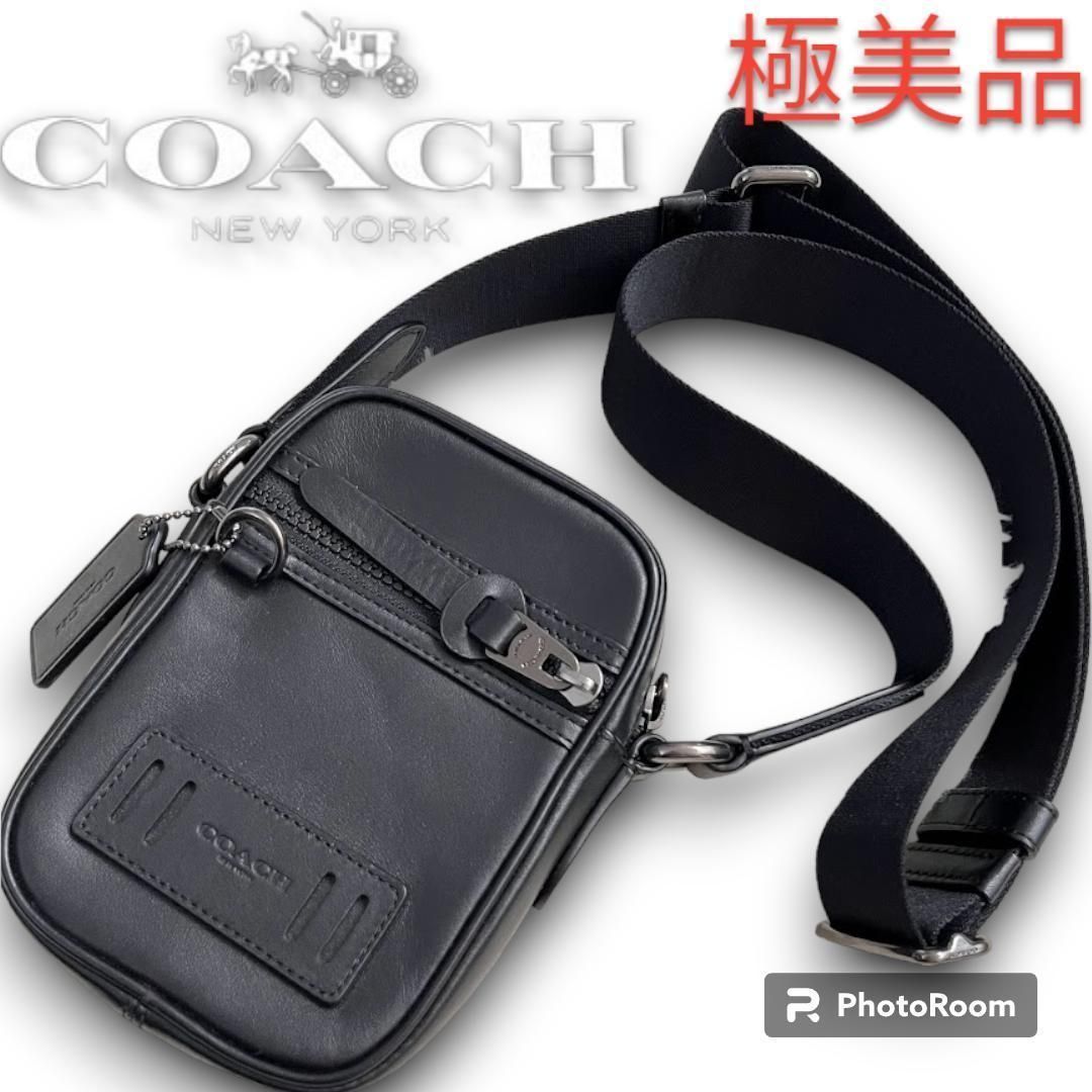 COACH レザー ショルダーバッグ　ポシェット　ポーチ内ポケット×1