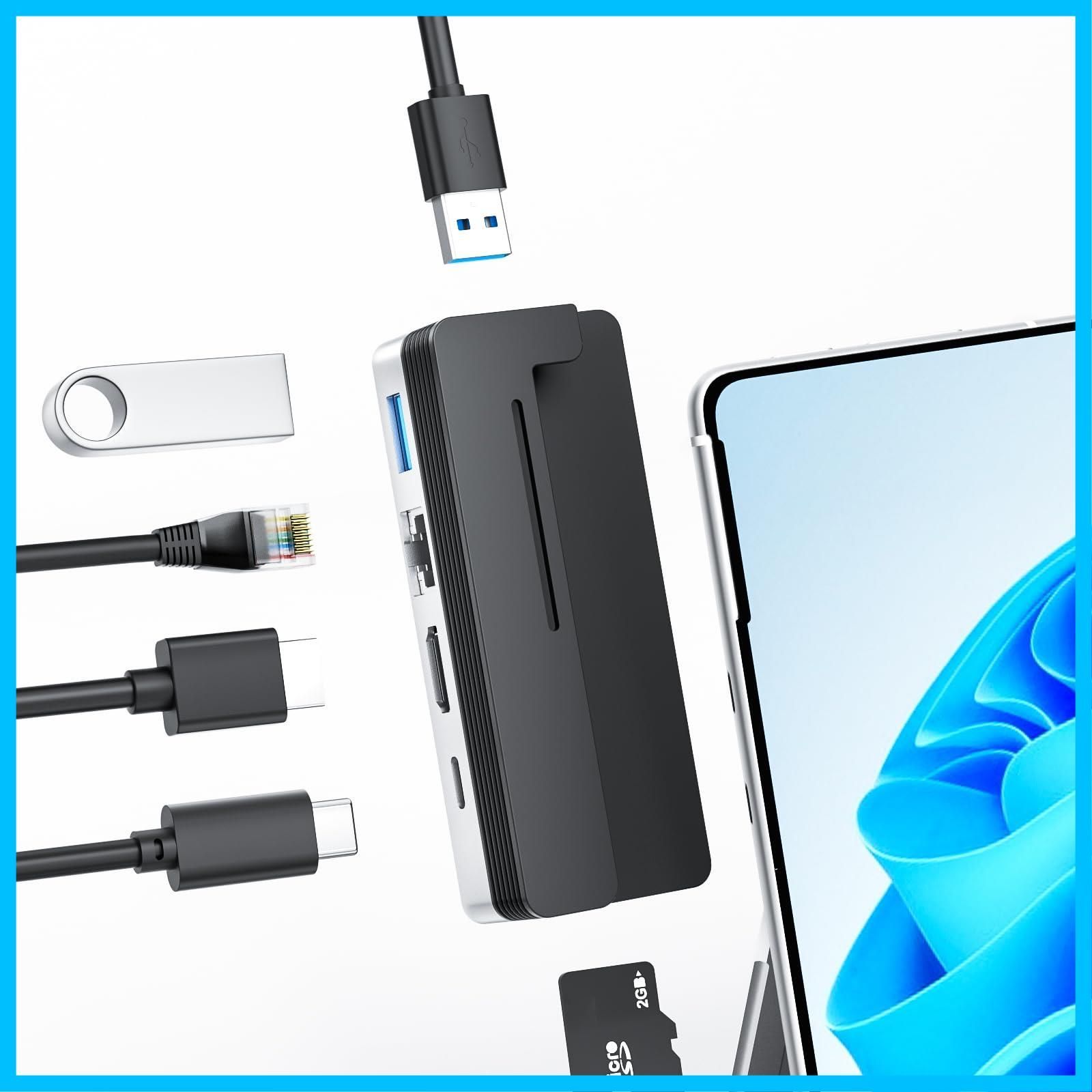 【数量限定】Pro Pro Pro HDMI、1000MイーサネットLAN、TFカードリーダー、Surface 3.1、4K@60Hz PD充電、2*USB 9用拡張ハブ設計 USB-Cハブ、100W 9 Surface Surface Microsoft 9