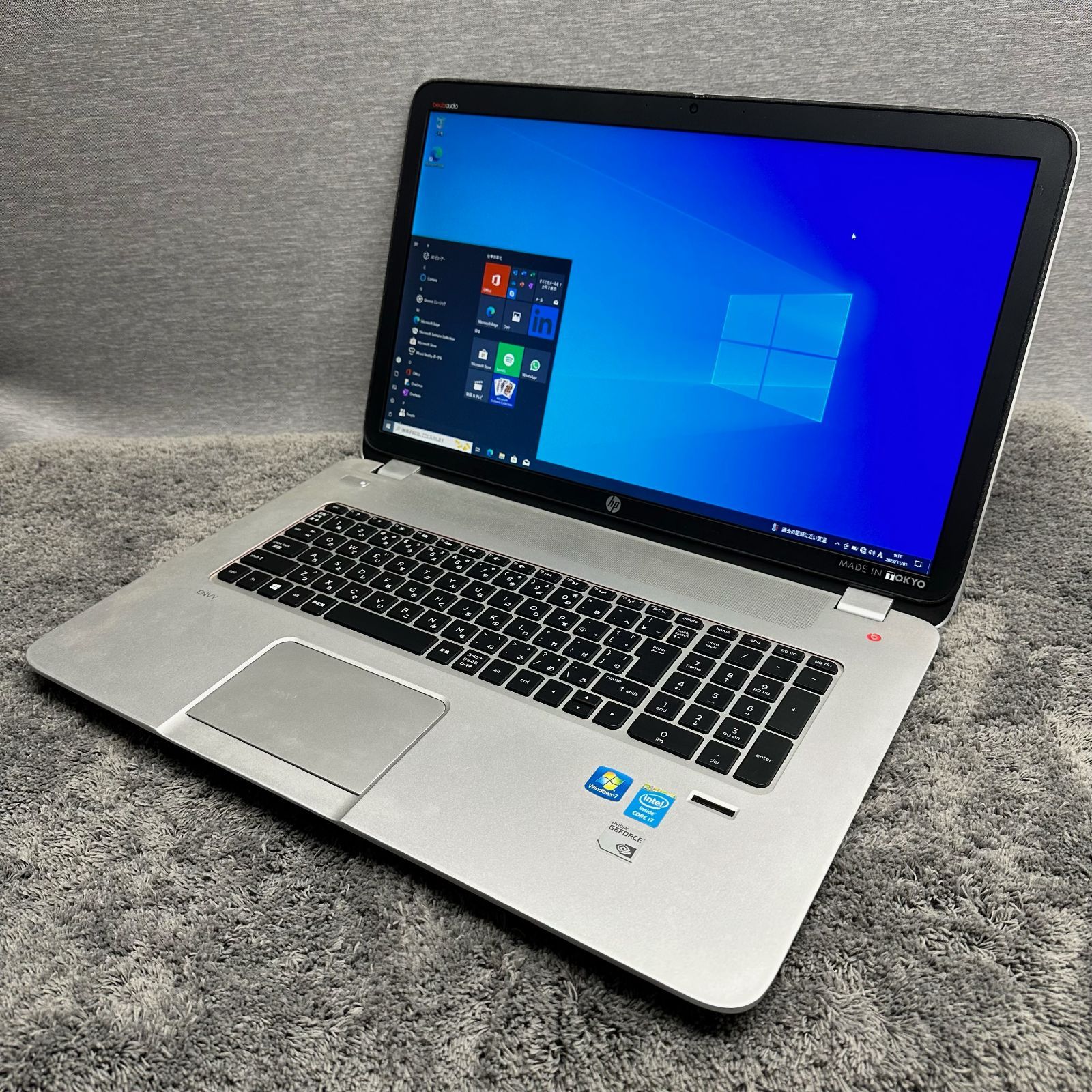 【1ヶ月保証】HP　ENVY17　i7-4700MQ　メモリ8GB　SSD128GB　Windows10 ノートパソコン■1000022534247■