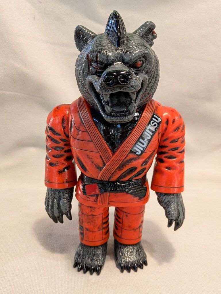 RED SHARK 柔術片目クマ 1stカラー ソフビ レッドシャーク RED SHARK 柔術片目クマ 1stカラー ソフビ レッドシャーク