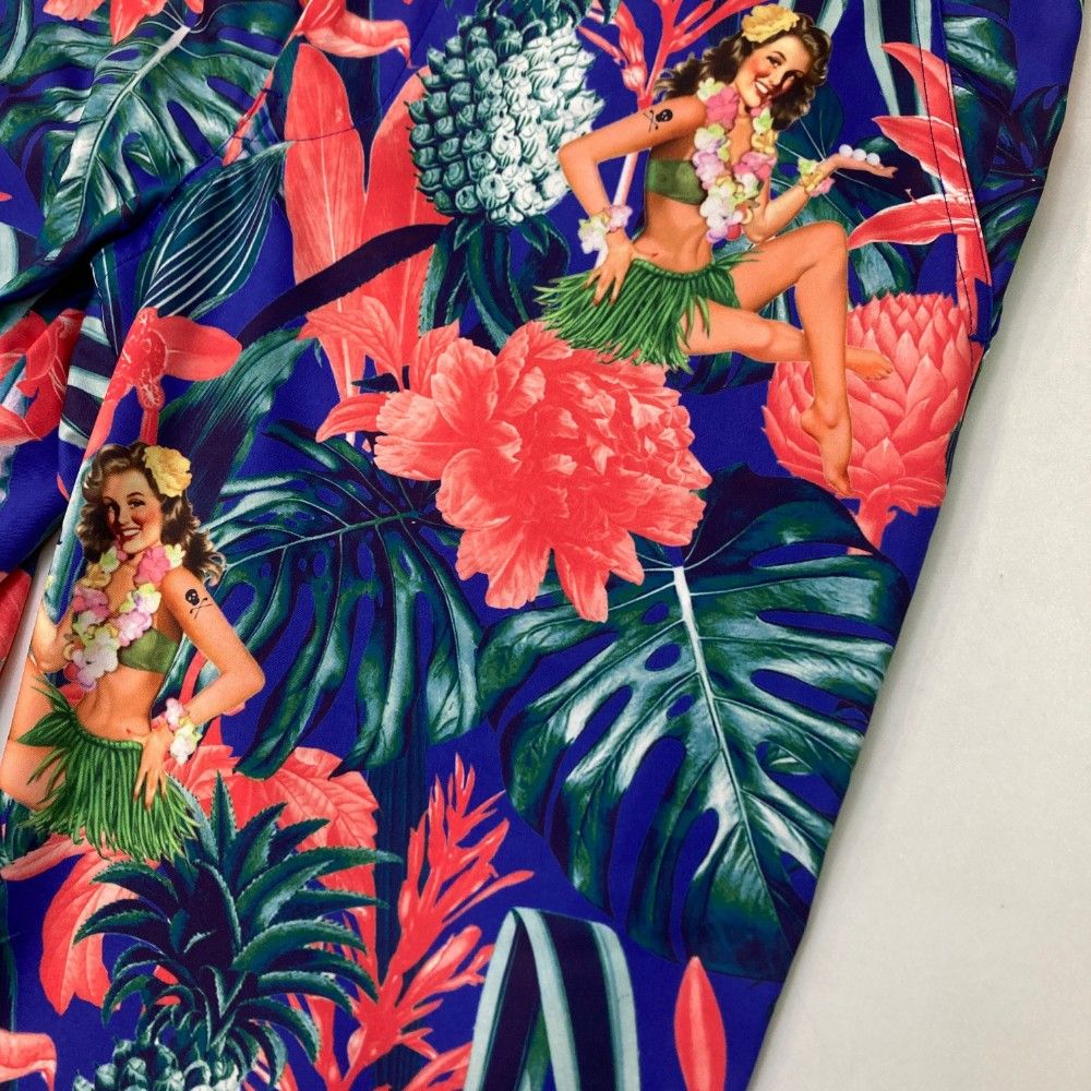 サイズ：M MARK&LONA マークアンドロナ パンツ ボタニカル柄 オレンジ