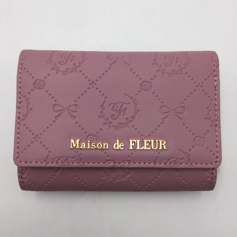 三つ折り財布 Maison de FLEUR メゾンドフルール カラーモノグラム