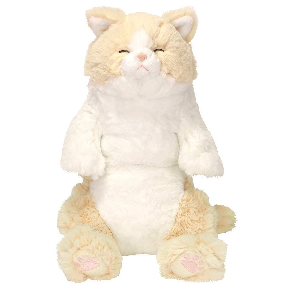 特価セールサンレモンSun Lemon ひざ ねこ クリーム すやすや 20×13.3×40cm ぬいぐるみ アニマル P-6472