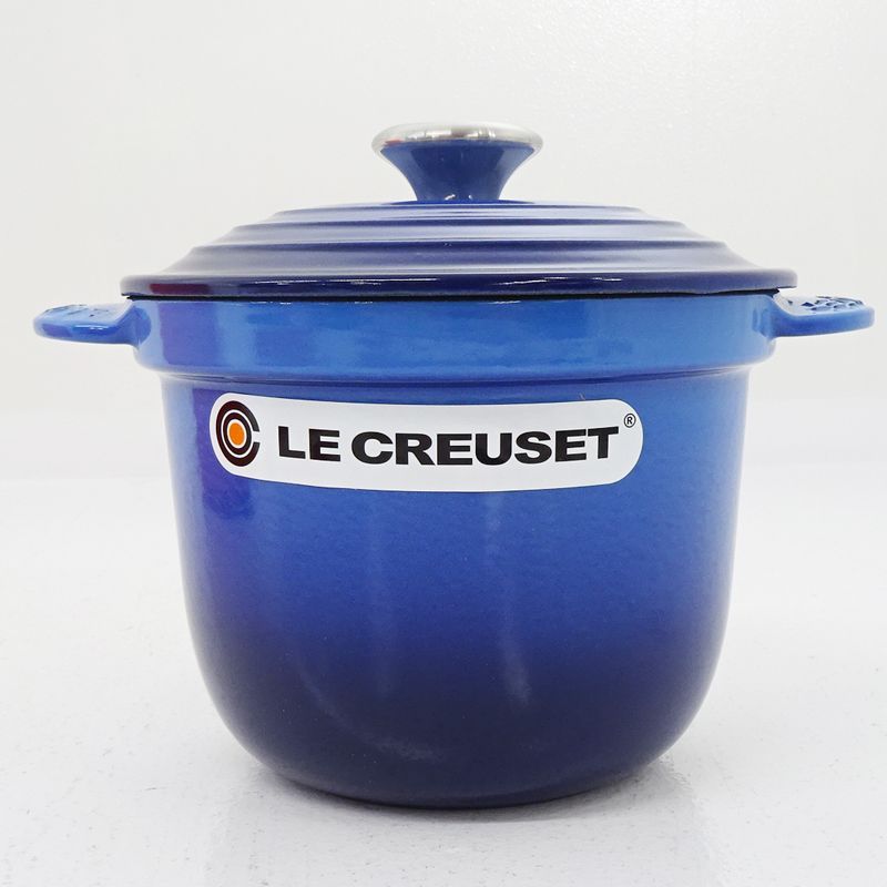 三重店 LE CREUSET ル クルーゼ ココット エブリィ 18 インナーリッド付きセット アズールブルー 426-B956