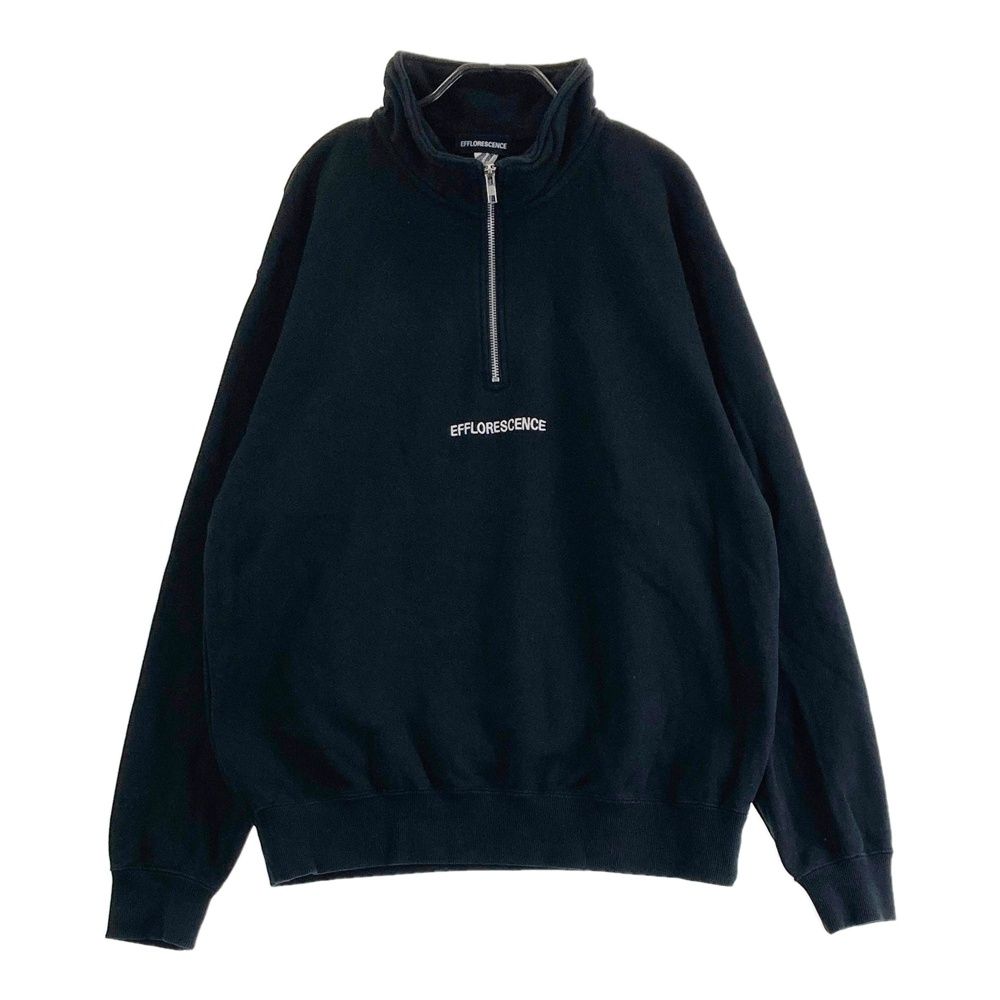サイズ XL EFFLORESCENCE エフロレッセンス ハーフジップスウェットトレーナー ブラック系 240101534234 ゴルフウェア メンズ ストスト