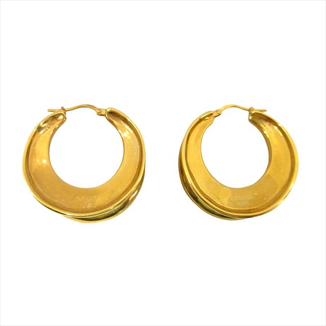 セリーヌ CELINE チャンキーフープ ピアス アクセサリー ジュエリー ロゴ ゴールド レディース