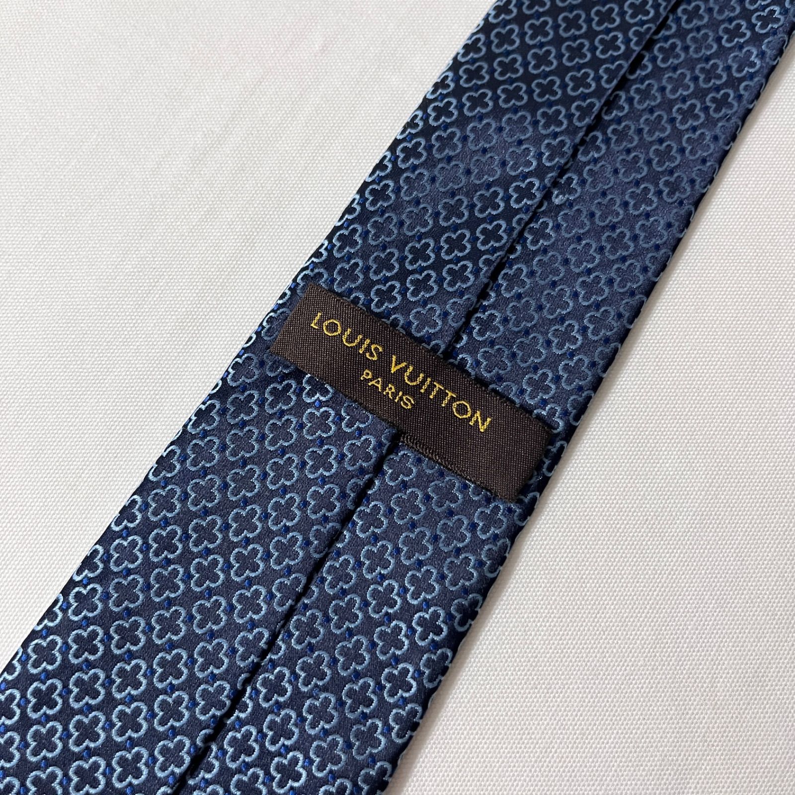 美品 LOUIS VUITTON ルイヴィトン ネクタイ シルク100% ブルー系