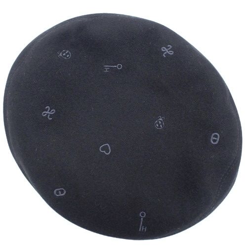 HERMES エルメス サントノーレ ベレー帽 ブラック カシミア HERMES】エルメス サントノーレ ベレー帽 Saint-Honore beret (HERMES