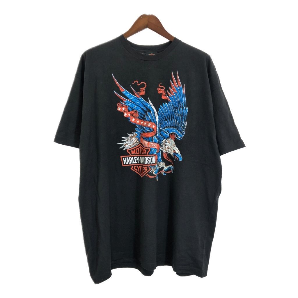HARLEY DAVIDSON ハーレーダビッドソン Ｔシャツ ブラック メンズ XXXL 古着 U1651