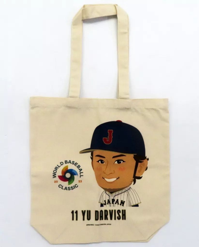 WBC 侍ジャパン イラストトートバッグ  フェイスタオル11 ダルビッシュ有 11 ダルビッシュ有 WBC 2023 イラスト トートバッグ 侍JAPAN