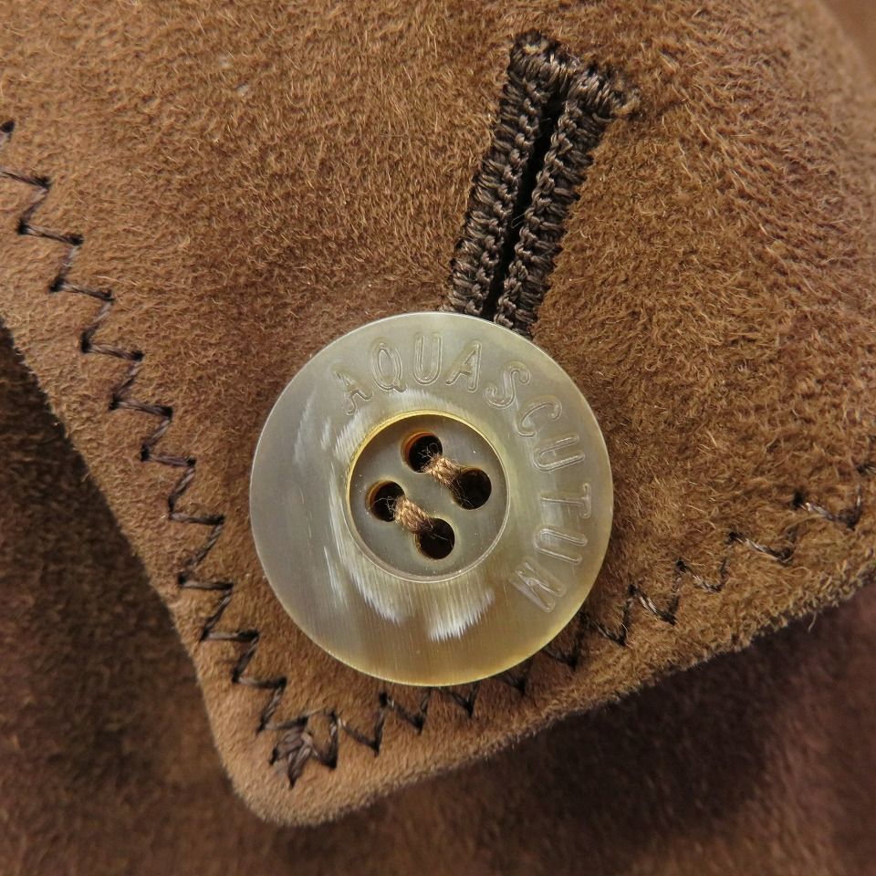 アクアスキュータム Aquascutum ラムレザー スウェード ジャケット 本